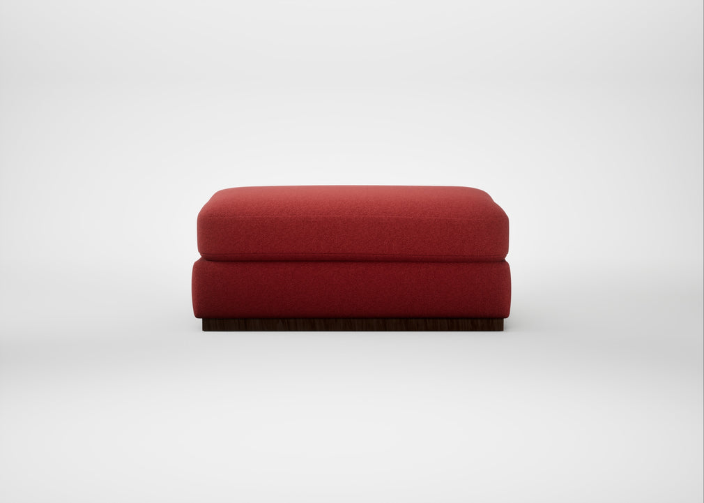 Trento Ottoman Melton Wool Red Oxide