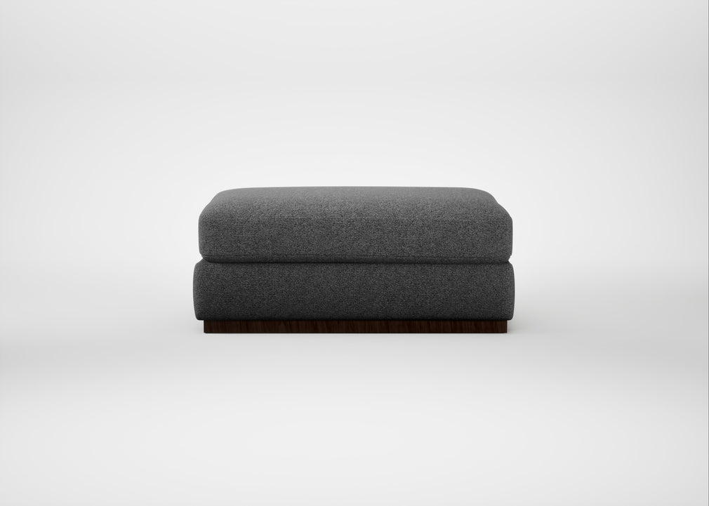 Trento Ottoman Melton Wool Shale