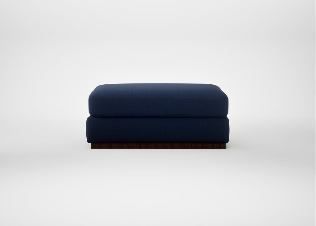Trento Ottoman Smart Cotton Linen Indigo