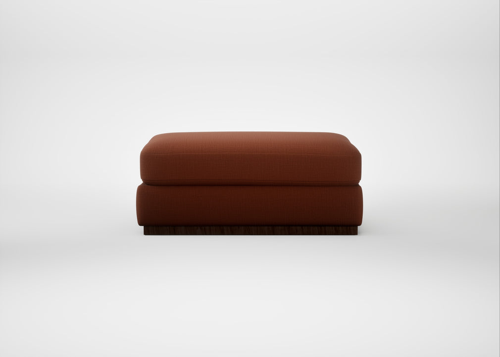 Trento Ottoman Smart Cotton Linen Rust