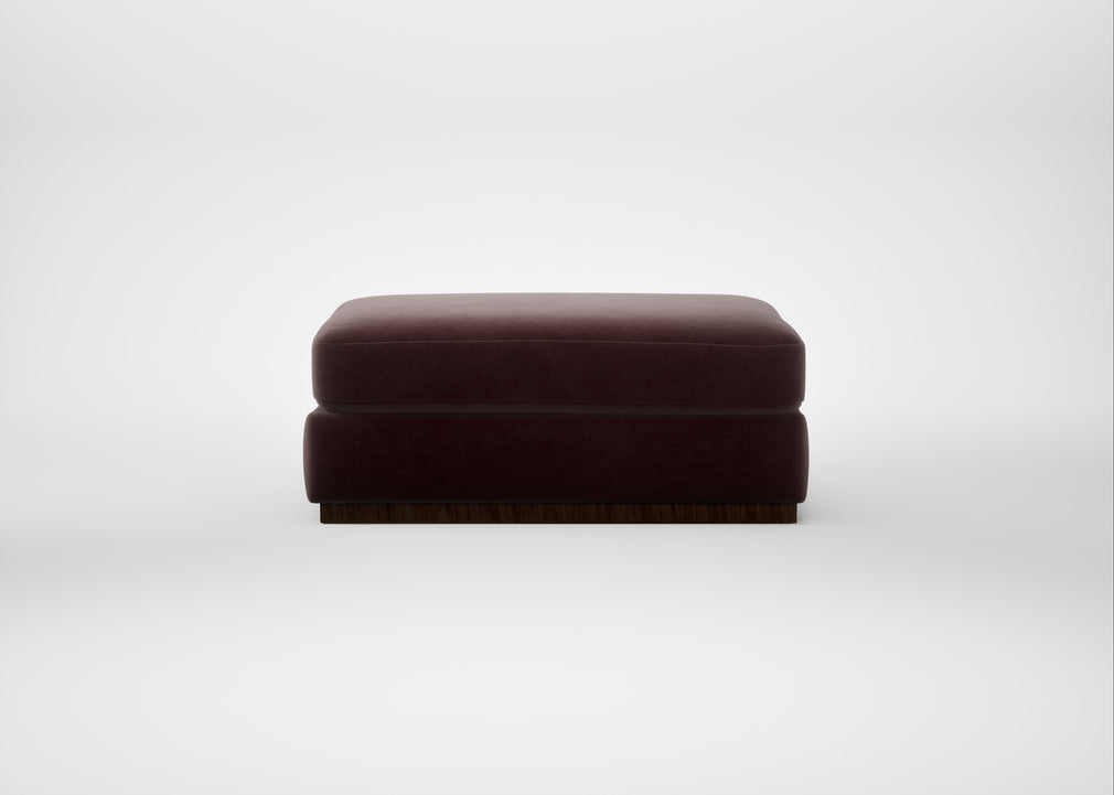 Trento Ottoman Smart Luxe Velvet Acorn