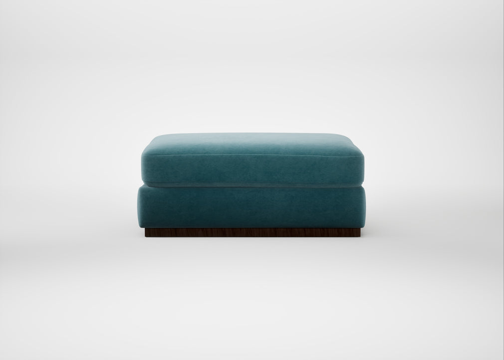 Trento Ottoman Smart Luxe Velvet Airforce Blue