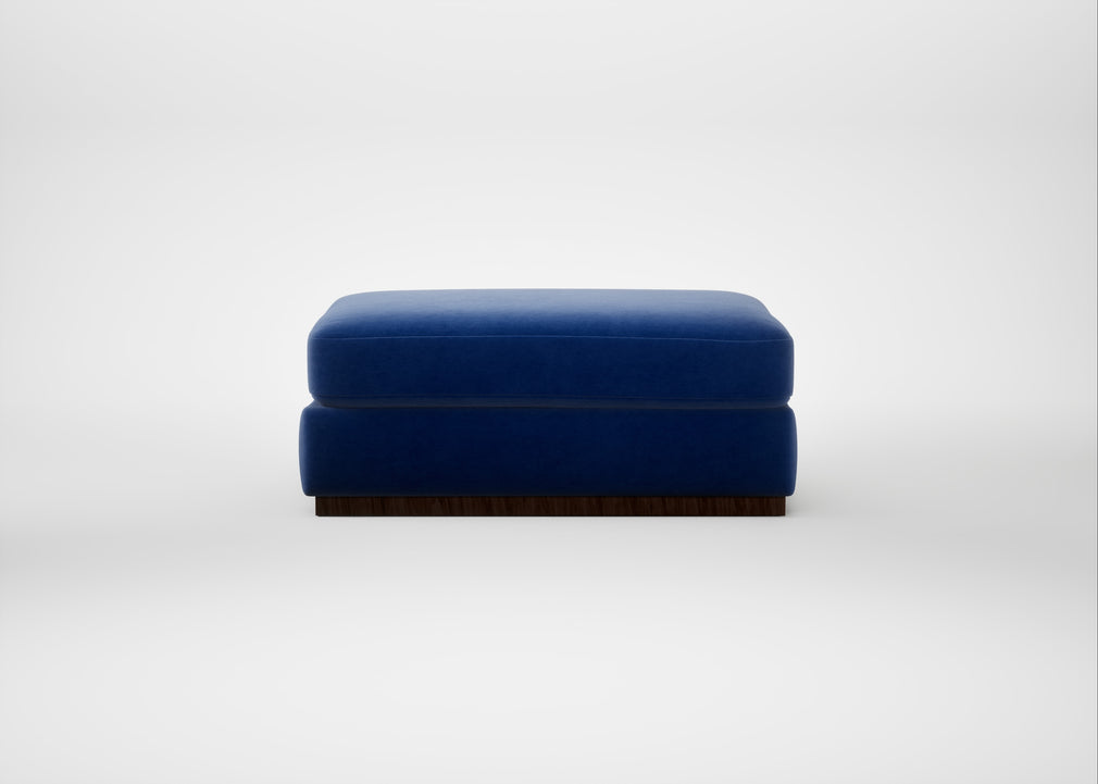 Trento Ottoman Smart Luxe Velvet Azure