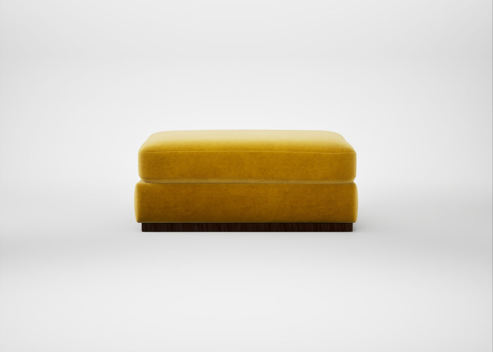 Trento Ottoman Smart Luxe Velvet Canary