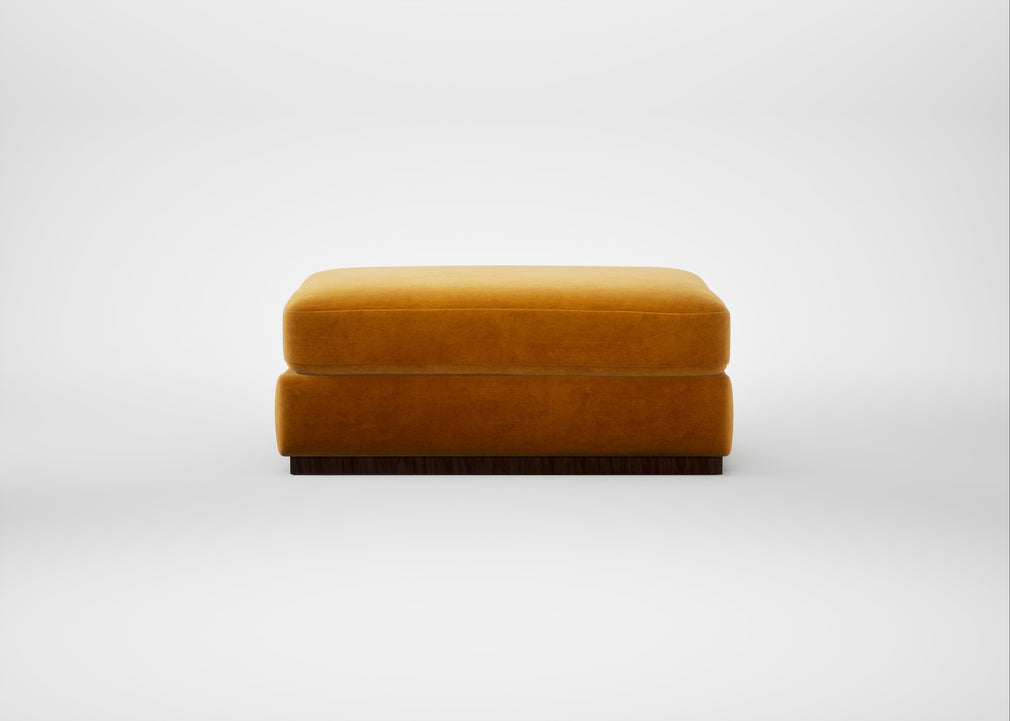 Trento Ottoman Smart Luxe Velvet Cognac