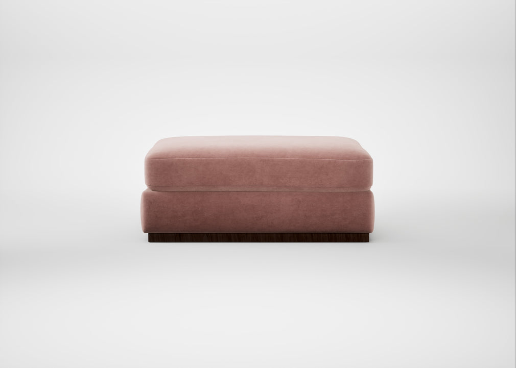 Trento Ottoman Smart Luxe Velvet Dusky Pink
