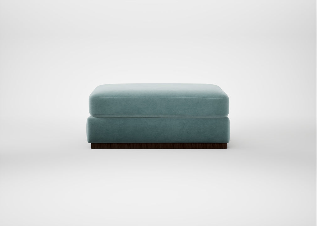 Trento Ottoman Smart Luxe Velvet Mineral Blue