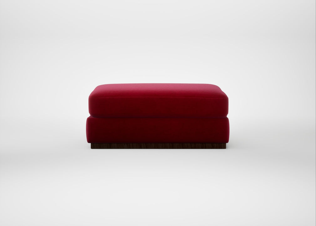 Trento Ottoman Smart Luxe Velvet Mulberry