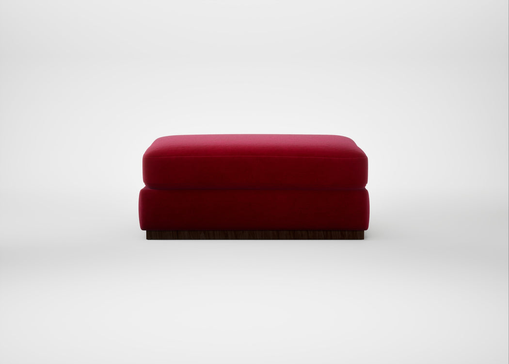 Trento Ottoman Smart Luxe Velvet Mulberry