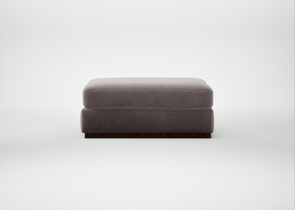 Trento Ottoman Smart Luxe Velvet Mushroom