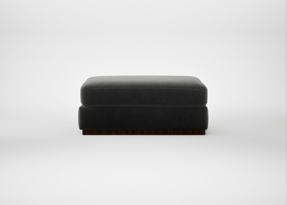 Trento Ottoman Smart Luxe Velvet Nickel