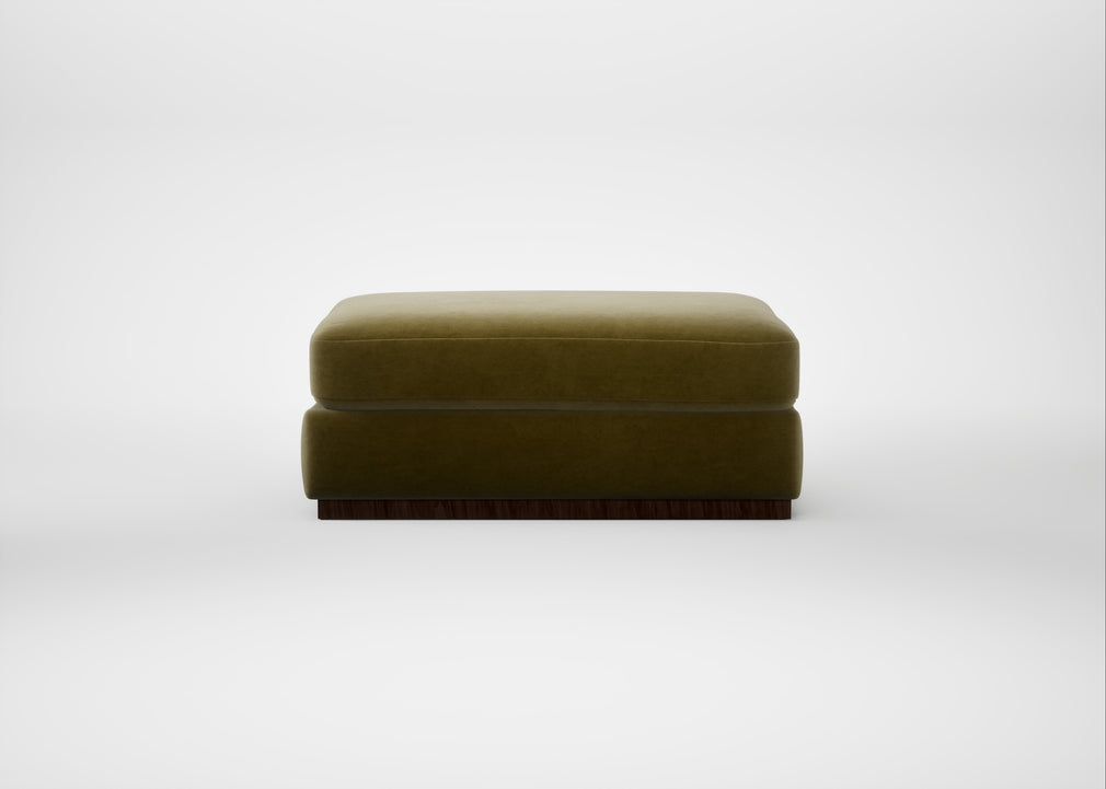 Trento Ottoman Smart Luxe Velvet Peridot