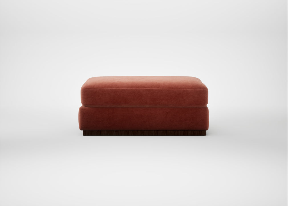 Trento Ottoman Smart Luxe Velvet Tawny