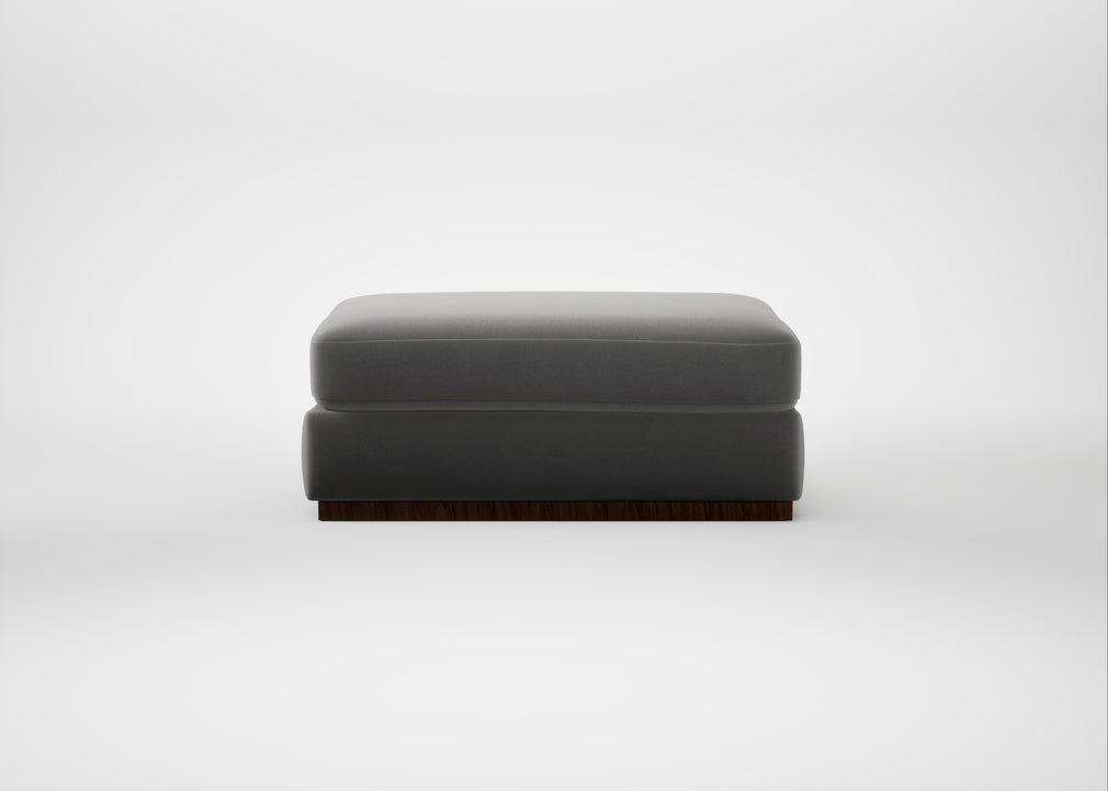 Trento Ottoman Smart Velvet Mercury