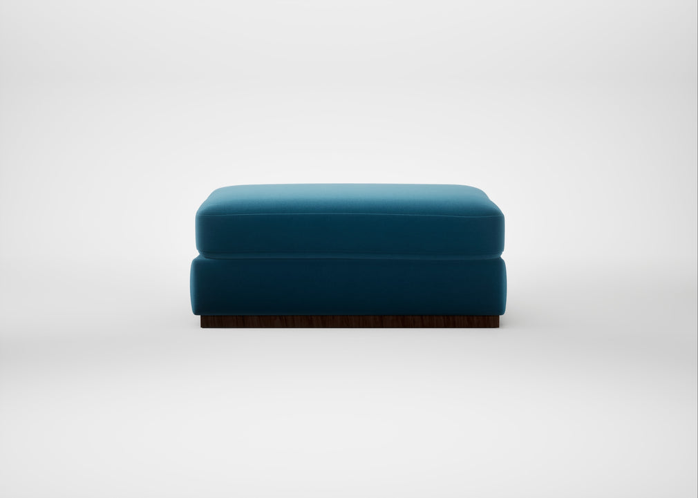Trento Ottoman Smart Velvet Ocean Blue