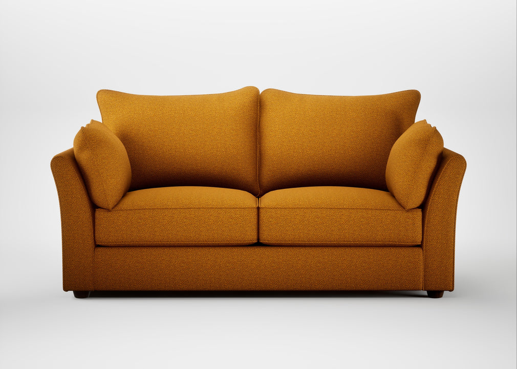 Tailor 3 Seater Sofa Loop Twill Ochre / Walnut Stained