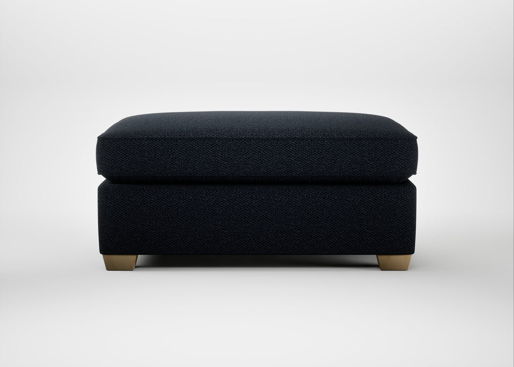 Torino Footstool Loop Boucle Twill Midnight / Natural