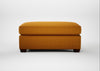 Torino Footstool Loop Boucle Twill Ochre / Walnut Stained