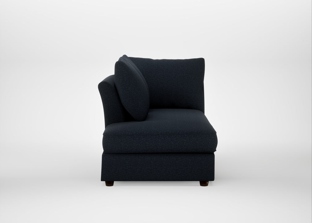 Tailor Left Hand Facing Chaise Unit Loop Twill Midnight / Walnut Stained
