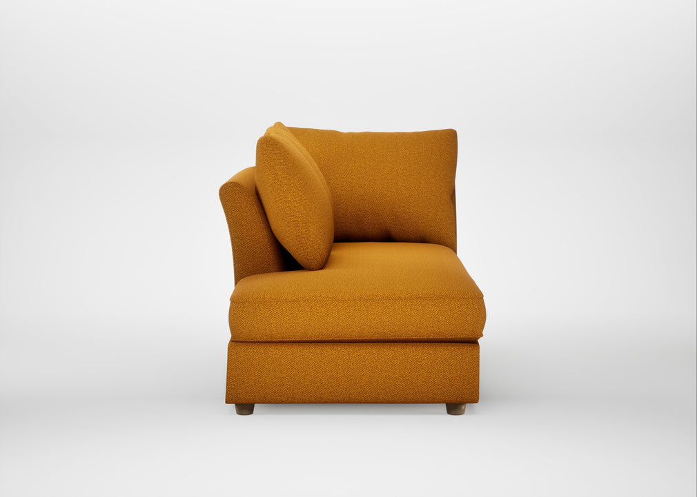 Tailor Left Hand Facing Chaise Unit Loop Twill Ochre / Natural