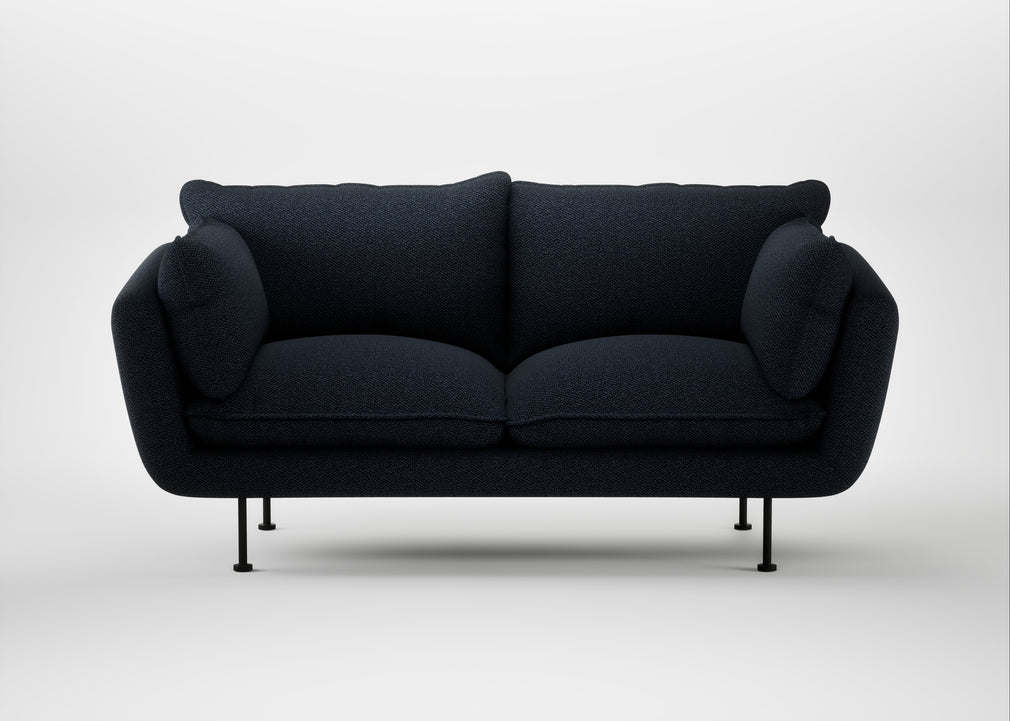 Allora 2 Seater Sofa Loop Boucle Twill Midnight / Black