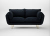 Allora 2 Seater Sofa Loop Boucle Twill Midnight / Brass