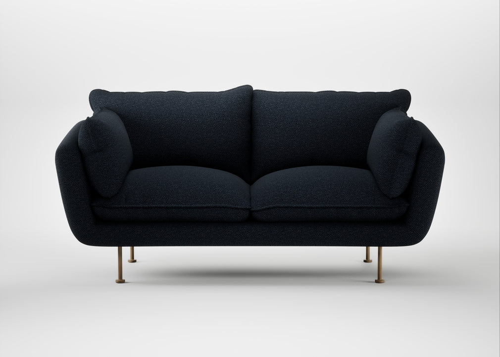 Allora 2 Seater Sofa Loop Boucle Twill Midnight / Stainless Steel