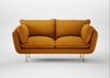 Allora 2 Seater Sofa Loop Boucle Twill Ochre / Brass