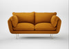 Allora 2 Seater Sofa Loop Boucle Twill Ochre / Stainless Steel