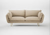 Allora 3 Seater Sofa Loop Twill Fossil / Brass
