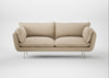 Allora 3 Seater Sofa Loop Twill Fossil / Stainless Steel