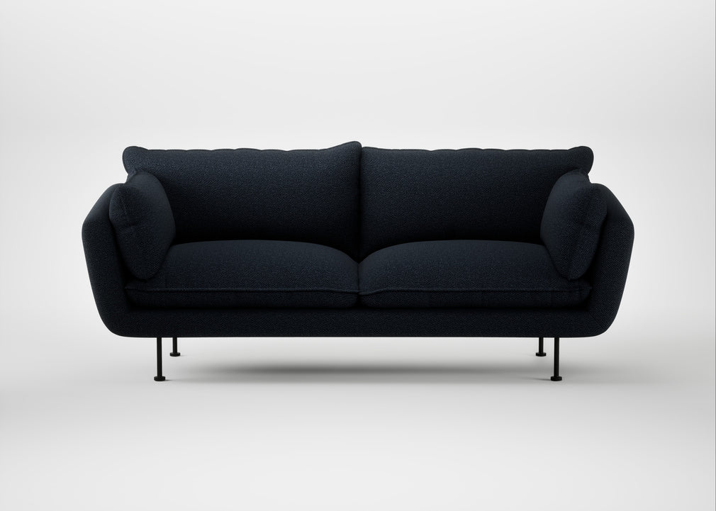 Allora 3 Seater Sofa Loop Twill Midnight / Black