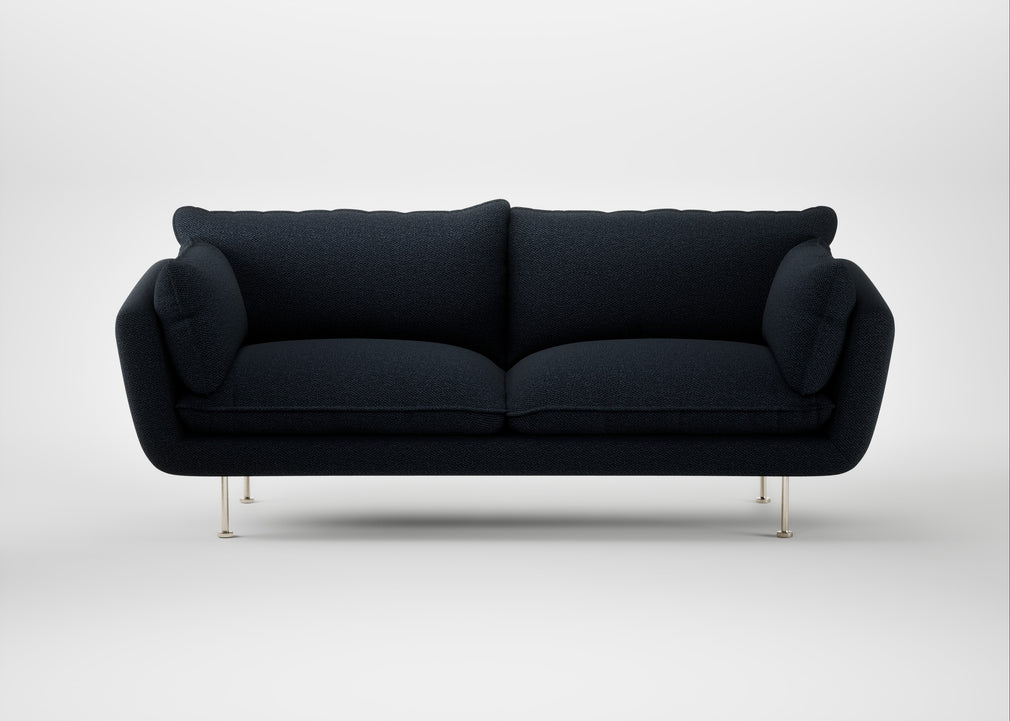 Allora 3 Seater Sofa Loop Twill Midnight / Stainless Steel