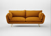 Allora 3 Seater Sofa Loop Twill Ochre / Brass