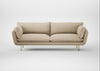 Allora 4 Seater Sofa Loop Twill Fossil / Brass