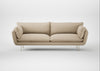 Allora 4 Seater Sofa Loop Twill Fossil / Stainless Steel