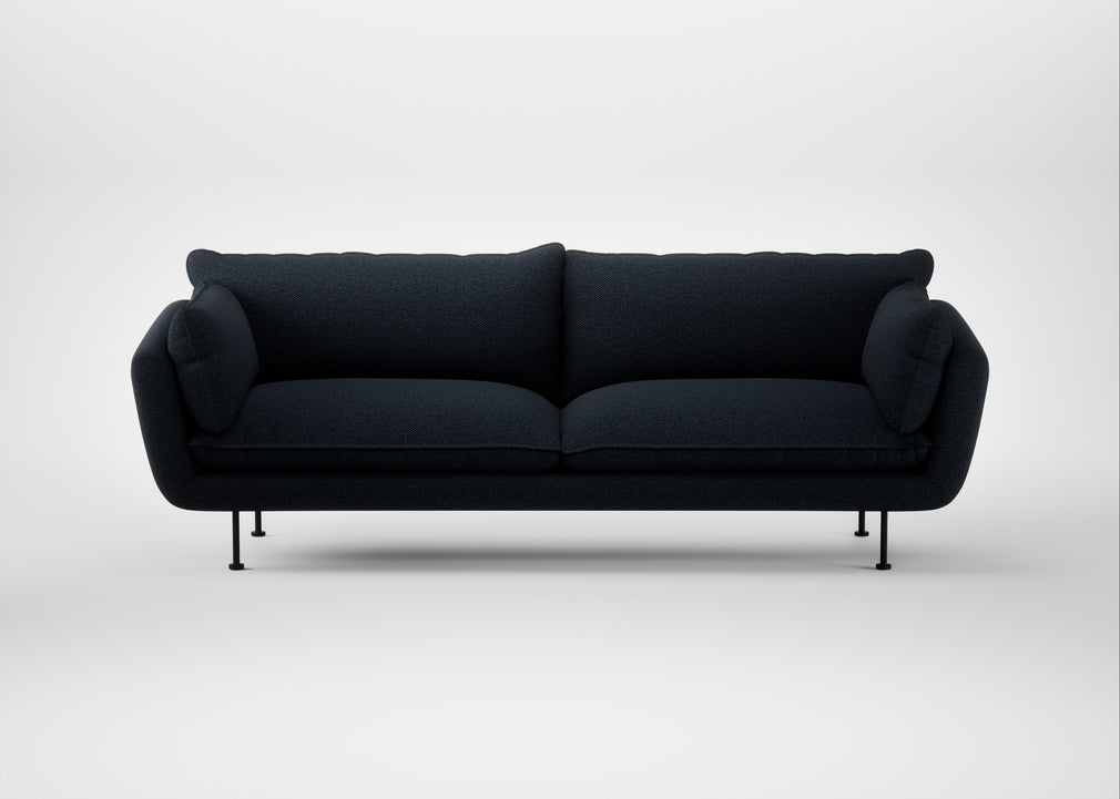 Allora 4 Seater Sofa Loop Boucle Twill Midnight / Black