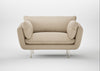 Allora Loveseat Loop Twill Fossil / Stainless Steel