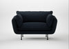 Allora Loveseat Loop Boucle Twill Midnight / Black