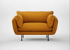 Allora Loveseat Loop Boucle Twill Ochre / Black