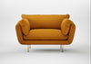 Allora Loveseat Loop Boucle Twill Ochre / Brass