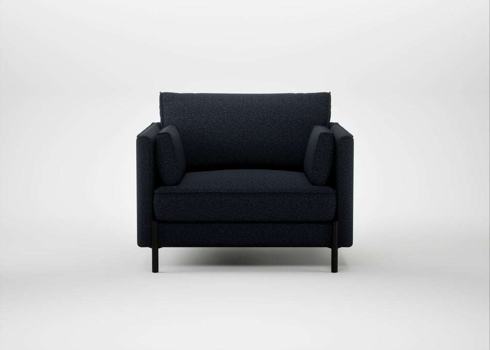 Tortona Armchair Loop Boucle Twill Midnight