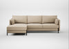 Tortona Left Hand Facing Chaise Sofa Loop Twill Fossil / Black