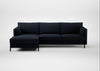 Tortona Left Hand Facing Chaise Sofa Loop Twill Midnight / Black