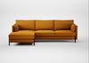Tortona Left Hand Facing Chaise Sofa Loop Twill Ochre / Black