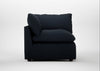 Astrid Corner Unit Loop Boucle Twill Midnight / Walnut Stained Beech