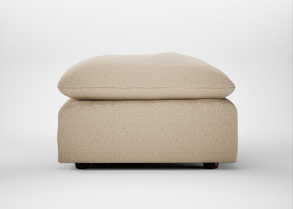 Astrid Ottoman Loop Twill Fossil / Walnut Stained Beech