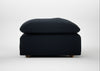 Astrid Ottoman Loop Boucle Twill Midnight / Natural Beech