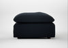 Astrid Ottoman Loop Boucle Twill Midnight / Walnut Stained Beech