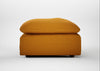 Astrid Ottoman Loop Boucle Twill Ochre / Walnut Stained Beech